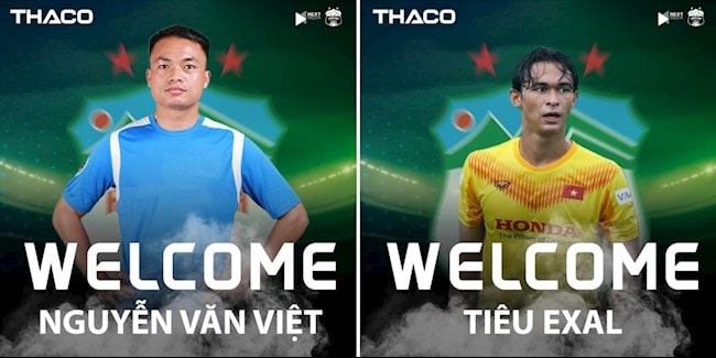 Hai cầu thủ Nguyễn Văn Việt, Tiêu Exal chính thức gia nhập đội bóng phố Núi HAGL. Ảnh: bongda24h.vn