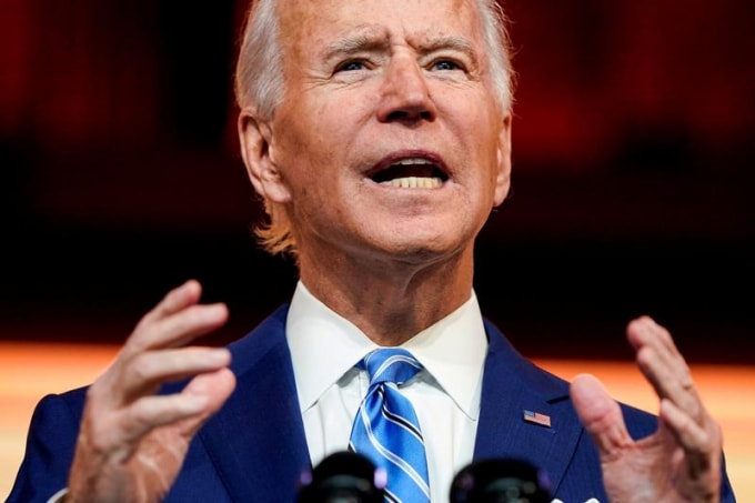 Tổng thống đắc cử Mỹ Joe Biden. Ảnh: Reuters