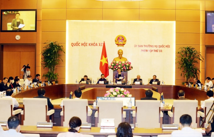 Một phiên họp của Uỷ ban Thường vụ Quốc hội.