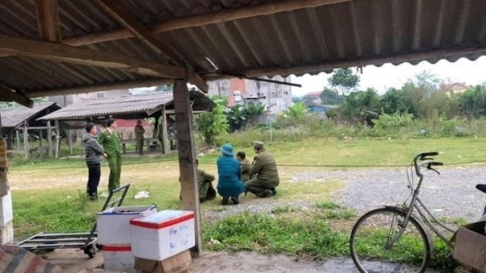 Hiện trường vụ chém người kinh hoàng. Ảnh: baogiaothong.vn