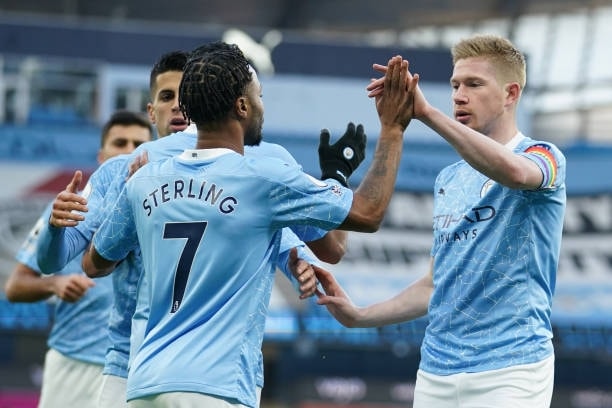Bộ đôi De Bruyne và Sterling tỏa sáng mang về thắng lợi cho Man City. Ảnh: thethao247.vn