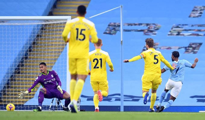 Cầu thủ Sterling có bàn thắng mở tỷ số cho Man City. Ảnh: bongdaplus.vn