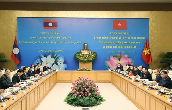 Kỳ họp 43 Ủy ban liên chính phủ Việt Nam-Lào. Ảnh: TTXVN