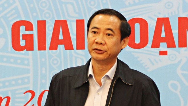 Ông Nguyễn Thái Học, Phó ban Nội chính T.Ư, thông tin tại buổi họp báo (ảnh Gia Hân)