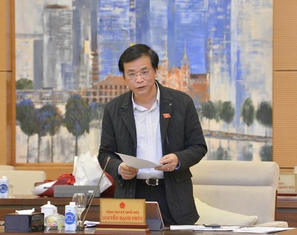 Tổng Thư ký, Chủ nhiệm Văn phòng Quốc hội Nguyễn Hạnh Phúc.