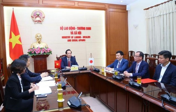 Bộ Trưởng Bộ Lao động-Thương binh và Xã hội Đào Ngọc Dung nói về chương trình hợp tác đưa thực tập sinh sang Nhật Bản.