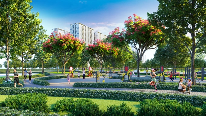 Cuộc sống trong lành, nhiều cây xanh ở các đô thị vệ tinh, vành đai xanh ven đô là lựa chọn của nhiều khách hàng. Ảnh: TL