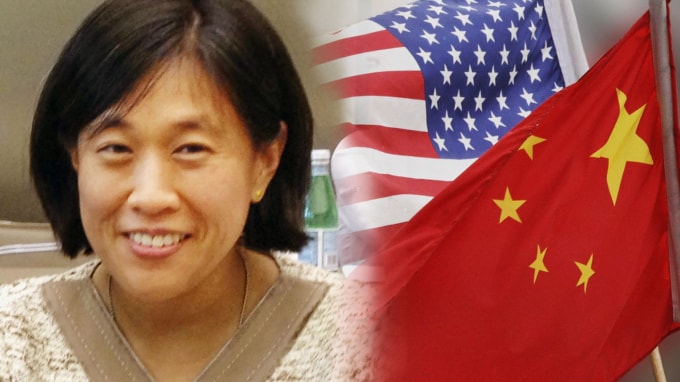 Bà Katherine Tai được ông Joe Biden nhắm vào vị trí Đại diện thương mại Hoa Kỳ - Ảnh: Kyodo/AP