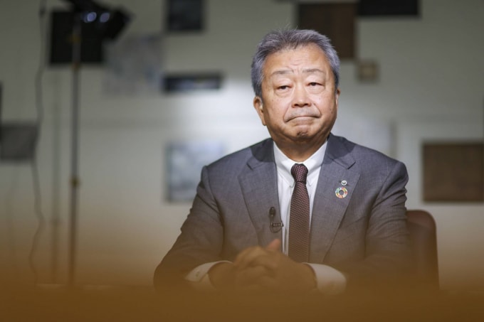 Jun Sawada, giám đốc điều hành của Nippon Telegraph & Telephone Corp., cho biết các bước của Hoa Kỳ để loại bỏ Huawei khỏi mạng 5G đã mang lại cho công ty của ông cơ hội thành công trên thị trường. Ảnh: BLOOMBERG