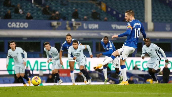 Everton hạ gục Chelsea nhờ bàn duy nhất từ chấm 11 mét. Ảnh: internet
