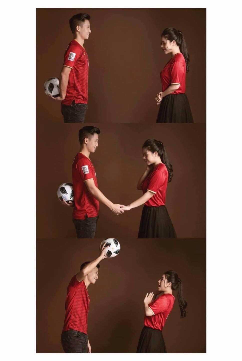 Bùi Tiến Dũng và bà xã Khánh Linh