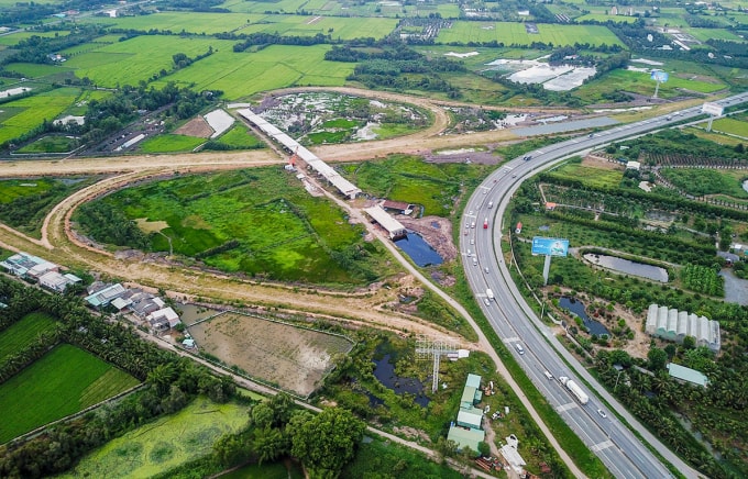 Cao tốc Trung lương - Mỹ Thuận dự kiến hoàn thành vào năm 2021. Ảnh: VNE