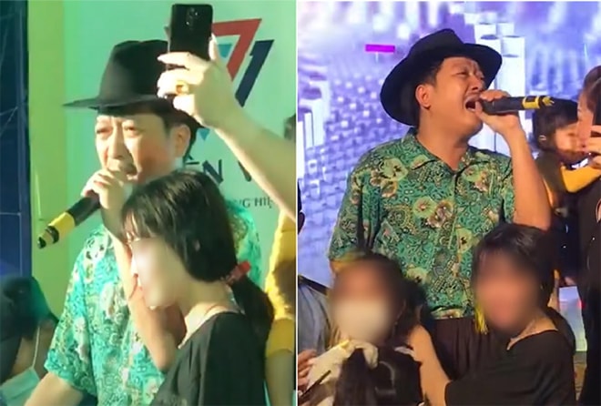 Trường Giang liên tục khóc khi biểu diễn.