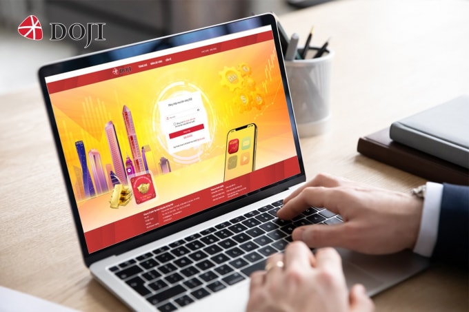 Giao diện ứng dụng eGold của DOJI. Ảnh: TL