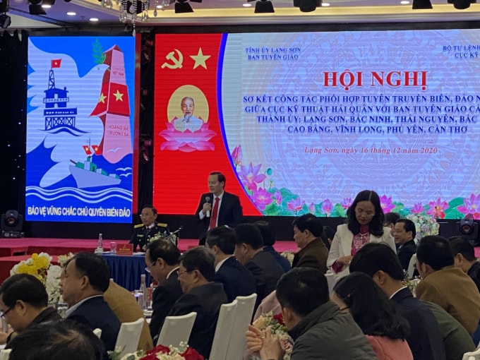 Ông Phùng Quang Hội - Trưởng Ban tuyên giáo Tỉnh ủy Lạng Sơn hoan nghênh tinh thần, trách nhiệm hướng đến chủ đề biển, đảo của nhiều tỉnh thành trên cả nước.