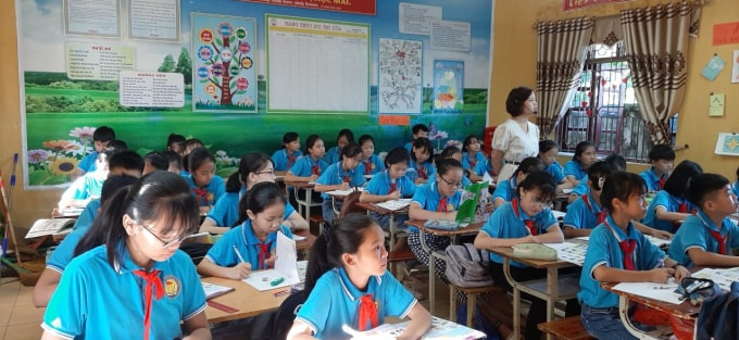 Học sinh THCS Vân Trung - Việt Yên say sưa trong các tiết học.