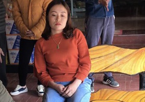 Bị can Hà Thị Dinh bị Công an bắt giữ. Ảnh: tuoitre.vn