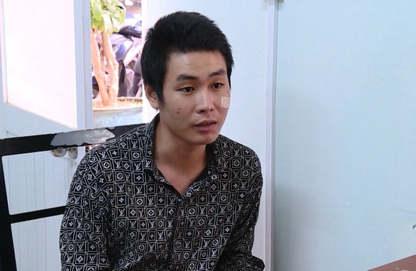 Nguyễn Phong Vũ tại cơ quan Công an. Ảnh: tuoitre.vn