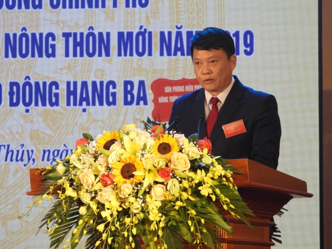 Ông Dương Quốc Lâm, Phó Bí thư huyện ủy, Chủ tịch UBND huyện Thanh Thủy điểm qua những thành tựu của huyện Thanh Thủy đã đạt được.