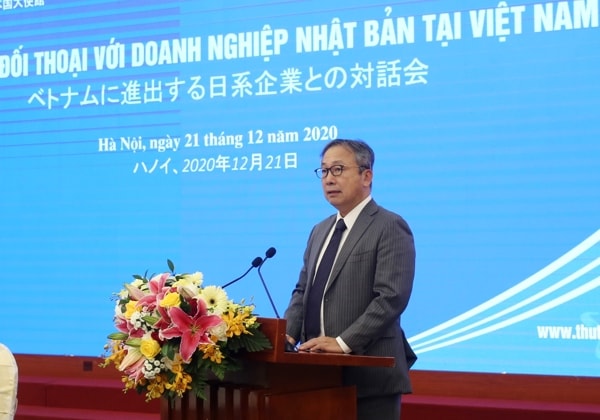 Đại sứ Nhật Bản tại Việt Nam Yamada Takio phát biểu tại Hội nghị. Ảnh: VGP