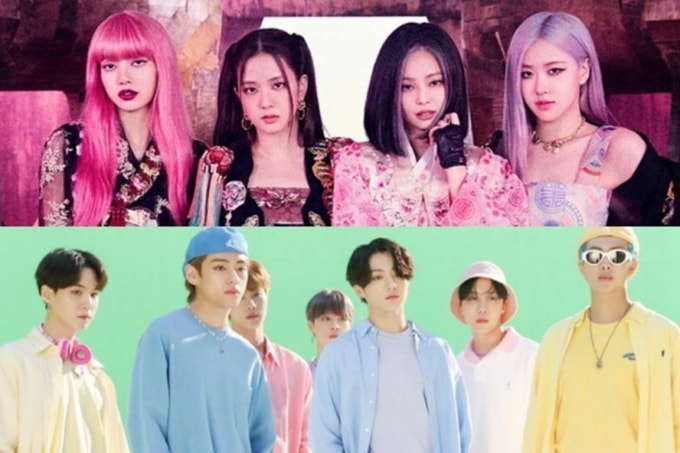 Blackpink, BTS độc chiếm top 5 MV KPOP năm 2020 được xem nhiều trong 24h đầu.