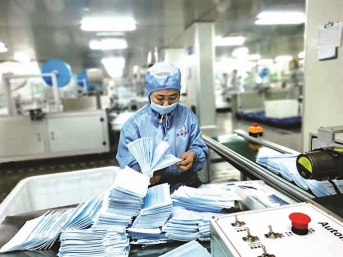 Hết tháng 11, Việt Nam xuất khẩu 1,3 tỷ chiếc khẩu trang y tế. Ảnh minh họa