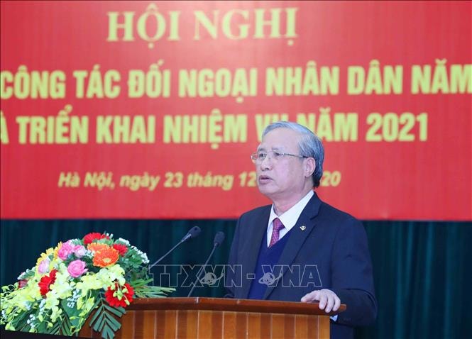 Thường trực Ban Bí thư Trần Quốc Vượng phát biểu chỉ đạo tại Hội nghị. Ảnh: TTXVN