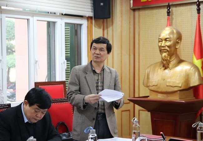 Ông Ngô Minh Tuấn - Tổng Biên tập Tạp chí Xây dựng Đảng, Trưởng Ban Thư ký Giải Búa liềm vàng lần thứ V - năm 2020.