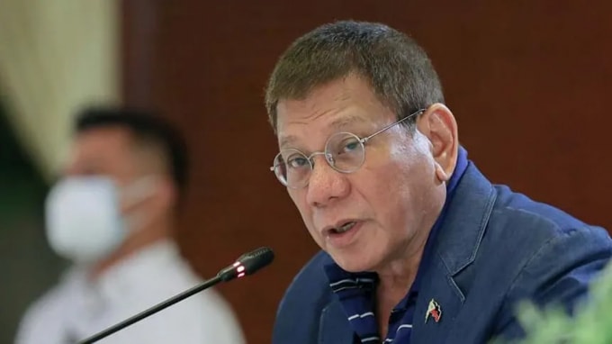 Tổng thống Rodrigo Duterte đã đe dọa chấm dứt hiệp ước quân sự khi các kế hoạch vắc xin COVID-19 của chính phủ ông rơi vào tình trạng thất bại. Ảnh: Nikkei