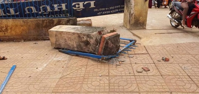 Hiện trường vụ tai nạn thương tâm.