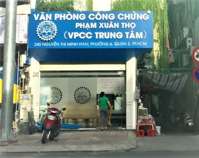 Văn phòng Công chứng Trung Tâm nay đã đổi tên thành Văn phòng Công chứng Phạm Xuân Thọ và được dời về địa chỉ mới - 240 Nguyễn Thị Minh Khai, phường 6, quận 3, TP.HCM.