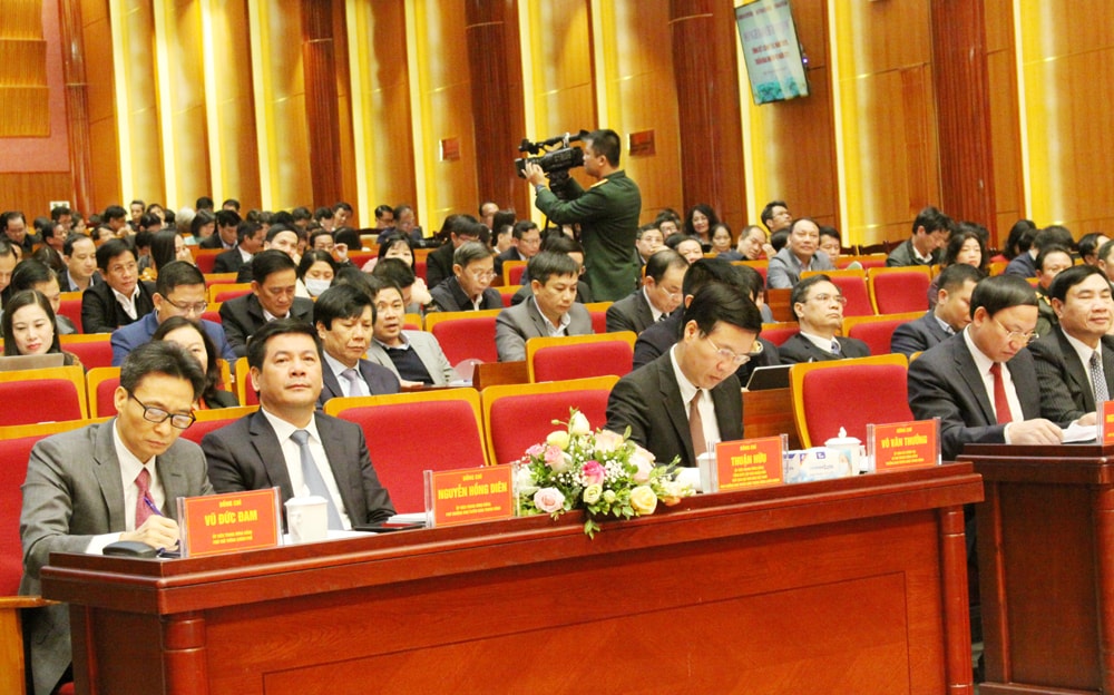 Các đại biểu tham dự hội nghị Báo chí toàn quốc tổng kết công tác năm 2020, triển khai nhiệm vụ năm 2021.