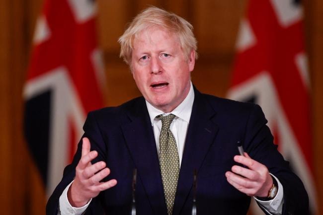 Thủ tướng Boris Johnson đã quyết định ra lệnh phong tỏa toàn quốc lần thứ 3 trước sự bùng phát của đại dịch COVID-19 - Ảnh: Getty