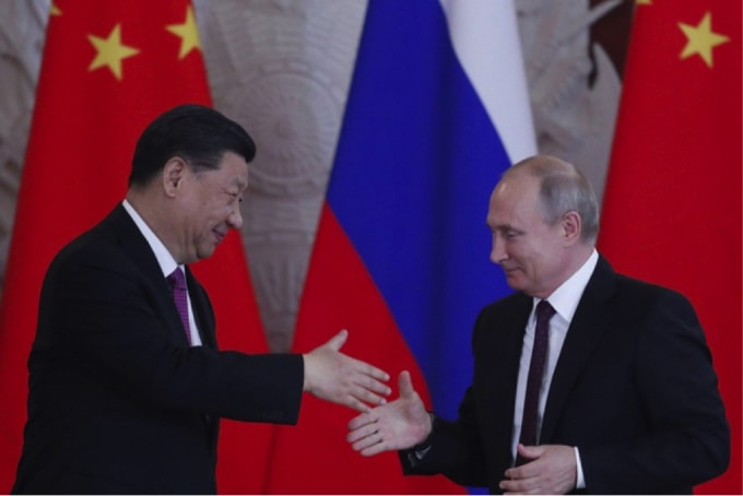 Chủ tịch Trung Quốc Tập Cận Bình và Tổng thống Nga Vladimir Putin. Ảnh: Getty