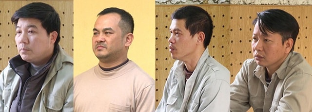 Các bị can nguyên là cán bộ thuộc Cục Quản lý thị trường tỉnh Phú Thọ bị bắt. (Ảnh: Công an cung cấp).
