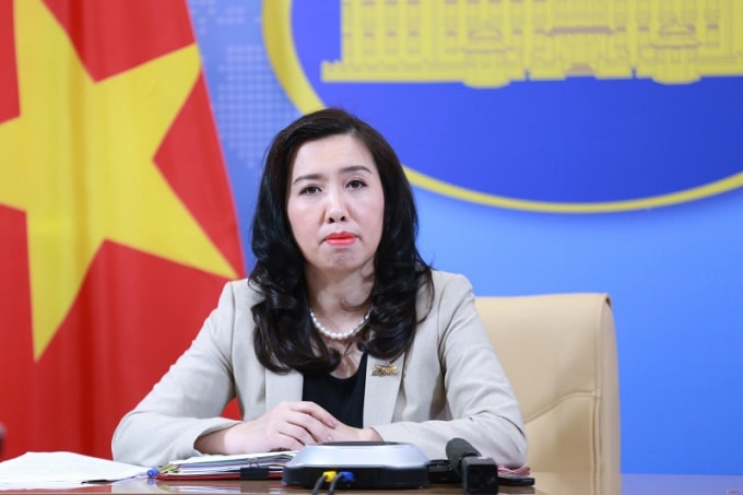 Người Phát ngôn Bộ Ngoại giao Việt Nam Lê Thị Thu Hằng thông tin về vụ việc.
