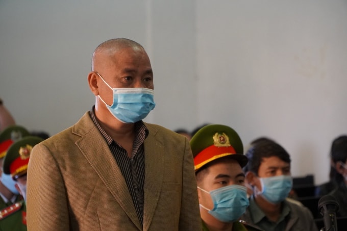 Bị cáo Đỗ Văn Minh - cựu Bí thư Đảng uỷ xã Liên Hà tại phiên xét xử.