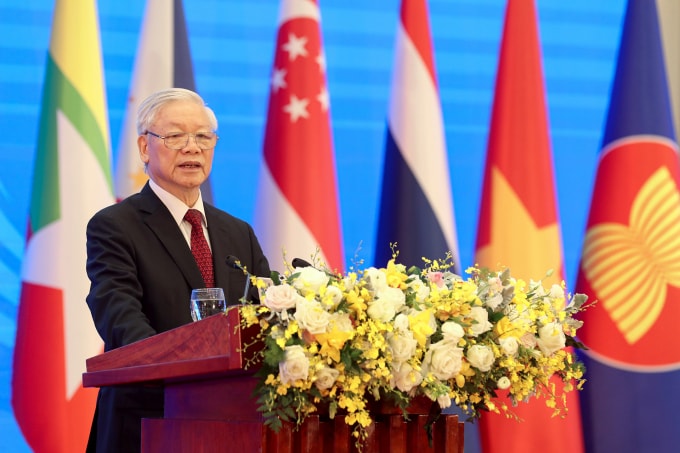 Tổng Bí thư, Chủ tịch nước Nguyễn Phú Trọng phát biểu chào mừng Hội nghị cấp cao ASEAN lần thứ 37.