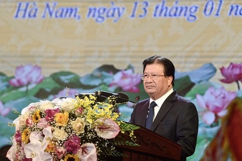 Phó Thủ tướng Trịnh Đình Dũng phát biểu tại buổi lễ.