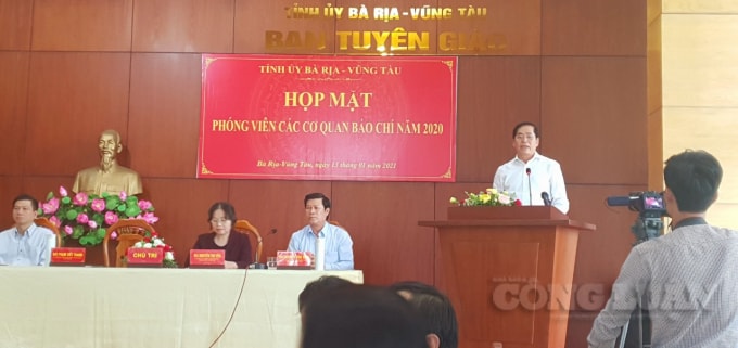 Ông Phạm Viểt Thanh – Bí thư Tỉnh uỷ tỉnh Bà Rịa – Vũng Tàu đánh giá cao vai trò của báo chí. Ảnh: Thái Sơn