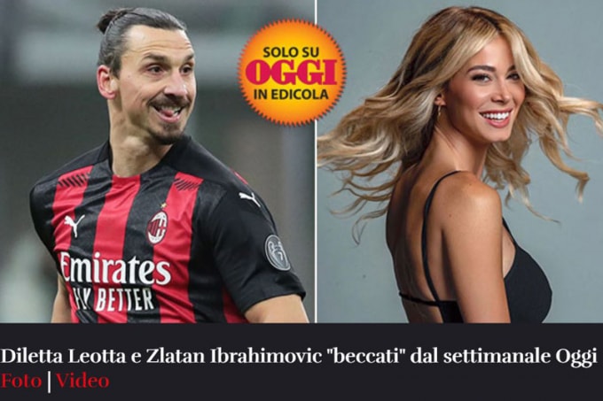 Ibrahimovic lại dính tin đồn cặp với Diletta Leotta. Ảnh: vietnamnet.vn