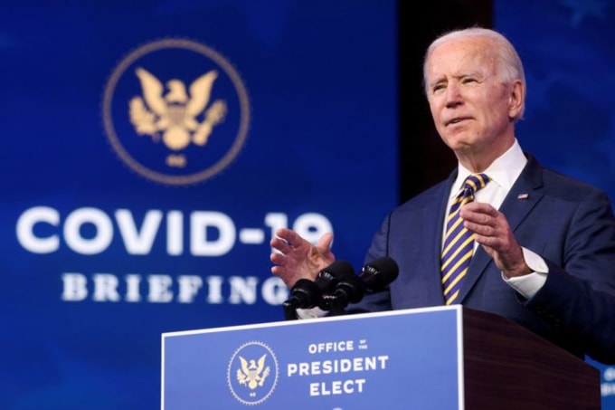 Tổng thống đắc cử Mỹ Joe Biden. Ảnh: Reuters