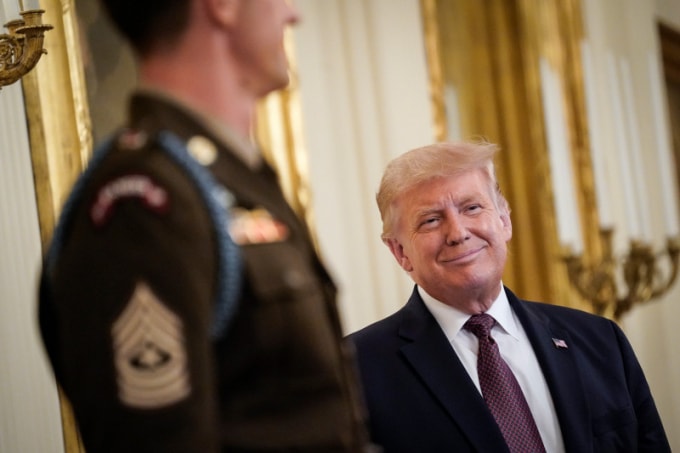Tổng thống Donald Trump vừa có quyết định thay đổi chính sách quân sự ở Trung Đông, nhằm tăng cường sự hợp tác giữa Israel và một số quốc gia Ả Rập để chống lại Iran - Ảnh: Getty