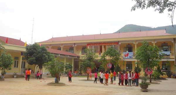 Điểm trường Phổ thông Dân tộc bán trú Tiểu học Hữu Vinh. Ảnh: HGO