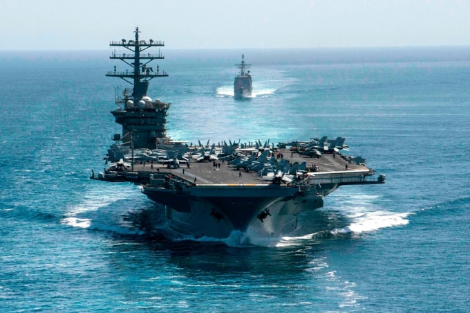 Tàu sân bay USS Nimitz của Mỹ. Ảnh: HN