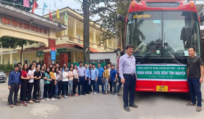 Bệnh viện đa khoa huyện Mỹ Đức họp mở rộng thống nhất xin phép được tổ chức 1 đoàn cán bộ đi khám, cấp thuốc miễn phí cho đồng bào miền Trung bị ảnh hưởng do thiên tai.