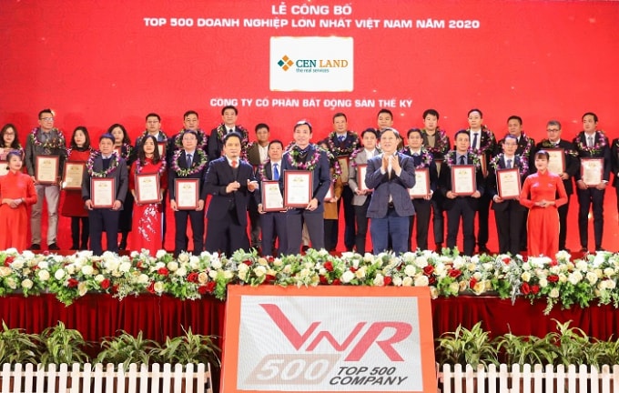 Cen Land được vinh danh Top 500 công ty lớn nhất Việt Nam năm 2020