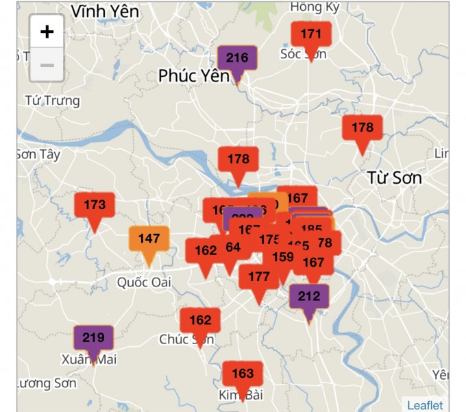 Hà Nội tiếp tục bị ô nhiễm không khí. Ảnh: Dương Lâm