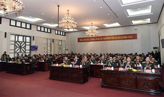 Quang cảnh buổi gặp mặt. (Ảnh BQP)