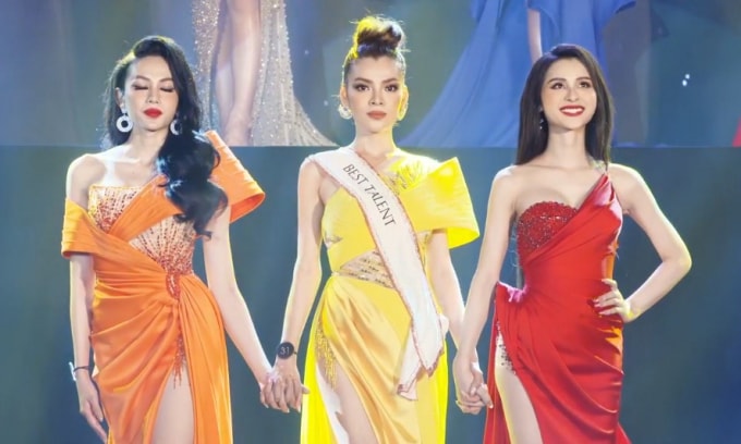 Nhan sắc của Trân Đài nổi bật giữa top 3.